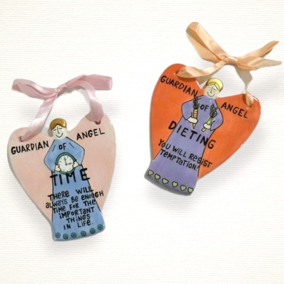 ORNAMENT Set Guardian Angels of Time and Dieting - Picture 1 of 8